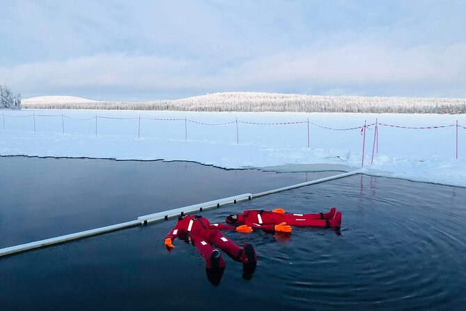 Arctic Day with Ice Fishing and Floating - Snowshoeing through quiet Arctic snow