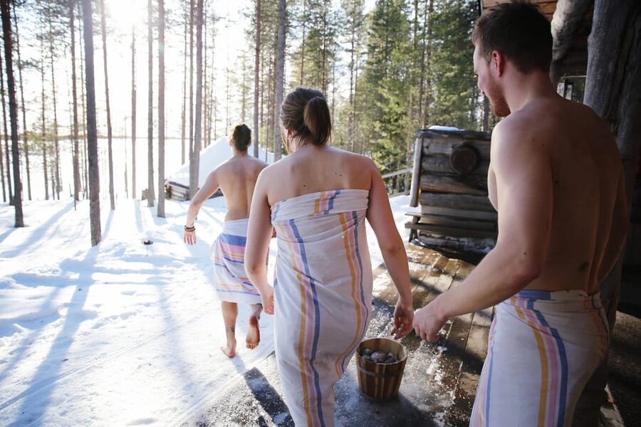 Arctic Tent Sauna Experience with Ice Swimming - Inside the tent: towels, soap, and the kind of comfort that helps you succeed