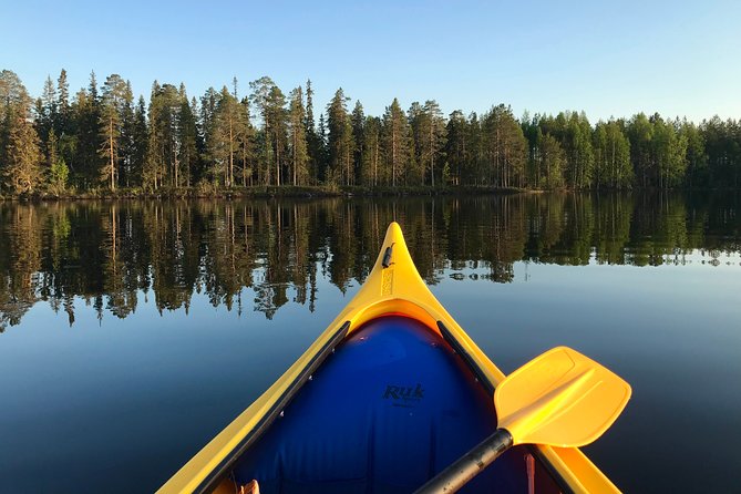 Canoe Trip in Lapland - The on-water part: lessons first, then peaceful paddling