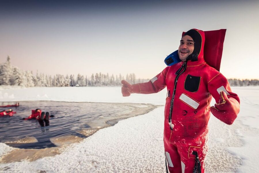 Daytime Ice Floating Rovaniemi, Frozen Lake Experience - Quick takes for Rovaniemi ice floating