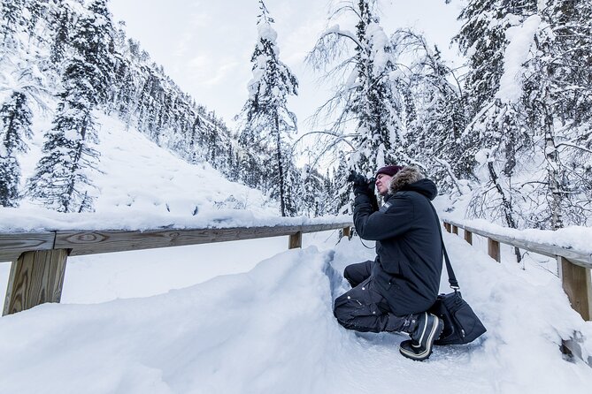 Frozen Waterfalls of Korouoma Canyon tour with Pro Photos & BBQ - Frozen waterfalls and viewpoints: what stops look like on the route