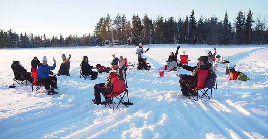 Ice fishing program in Lapland - Waiting for Bites: Be Patient, Stay Warm, Ask Questions