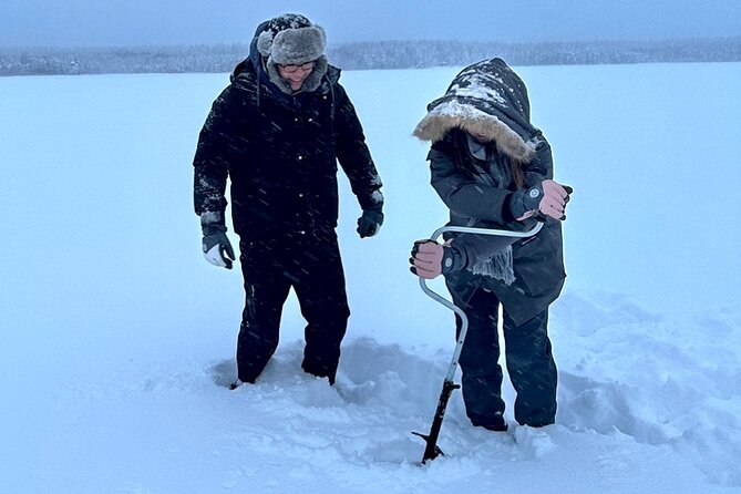 Ice Fishing with Snowmobiles - The 4-hour flow: riding, reaching spots, and ice-fishing time