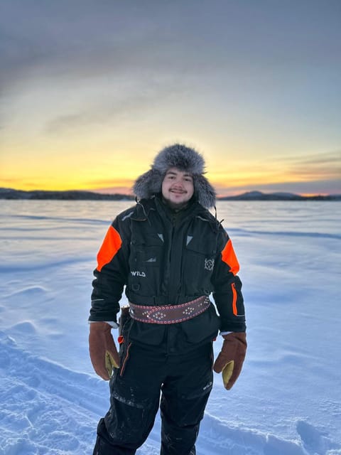 Ivalo: Ice Fishing Tour to Lake Inari, Reindeers & Lunch - Reindeer meeting, teepees, and the small island atmosphere