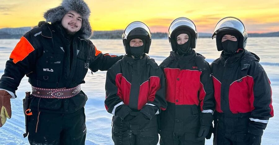 Ivalo: Snowmobile Safari, Meet and Feed Reindeers with Lunch - Tina and Tapio’s Home Island, Meet and Feed the Reindeer