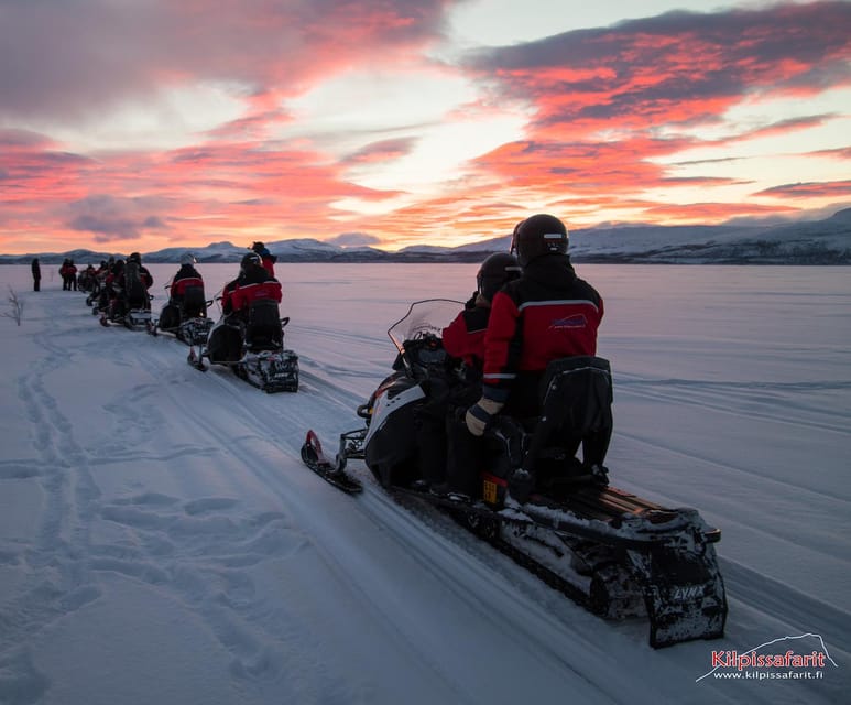 Kilpisjärvi: Border of Three Countries Snowmobile Safari - The Yellow Cairn Border Stop: Finland, Sweden, and Norway in One Frame