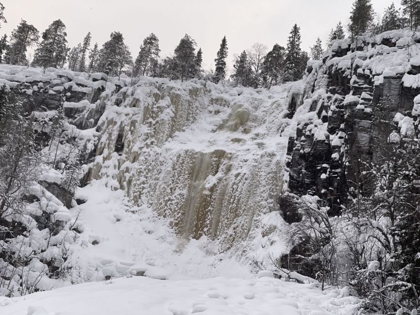 Korouoma Canyon Frozen Waterfalls Hike & Private Teepee BBQ - Getting close to frozen waterfalls, without the risk game