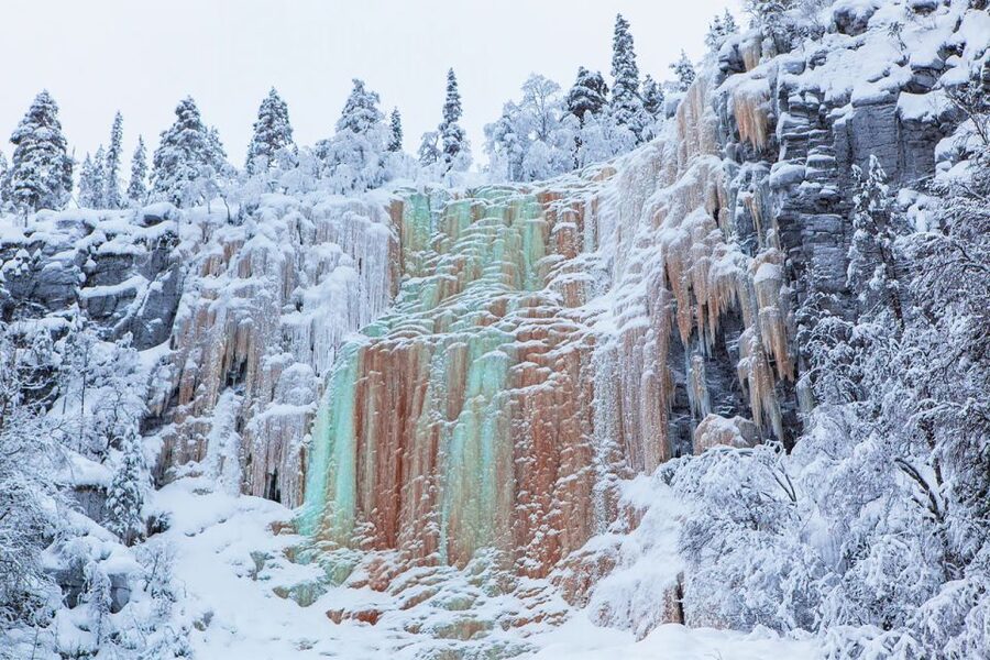 Lapland: The Frozen Waterfalls of Korouoma Tour - Frozen Korouma waterfalls, right from the Rovaniemi base