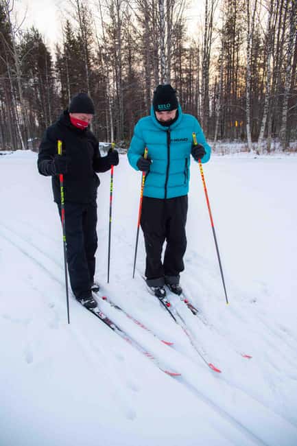 Levi: Cross-Country Skiing Experience - Kelo Rental & Safaris, then getting set up on skis