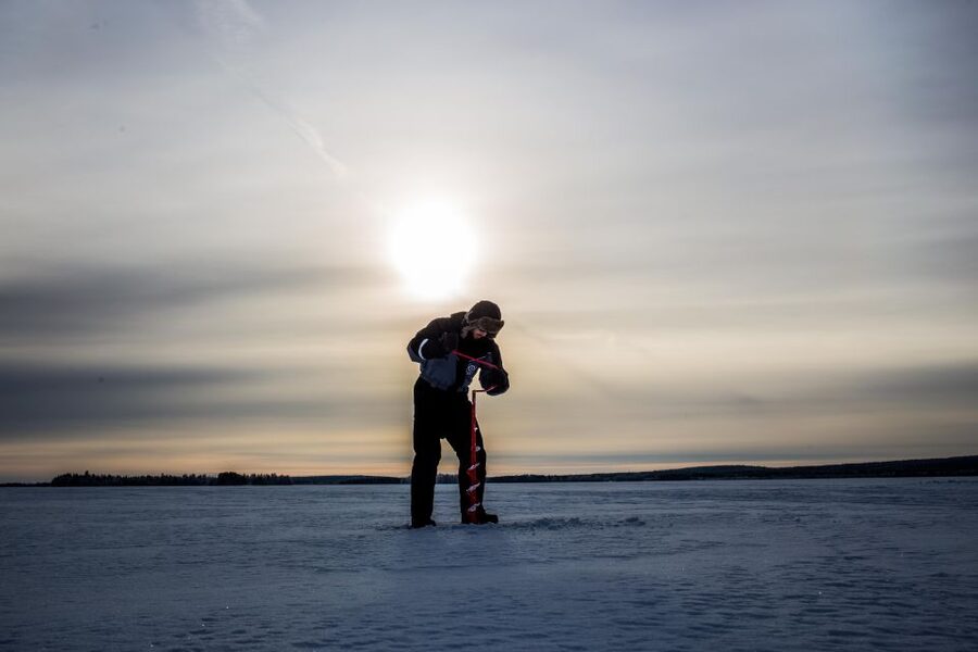 Levi: Ice Fishing on a Frozen Lake - Campfire Snacks, Hot Drinks, and Cooking Your Catch of the Day