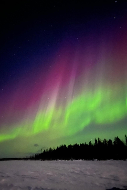 Levi: Northern Lights in Peace and Privacy - by Private Lake - The 9 pm pickup and the 40 km drive into real dark