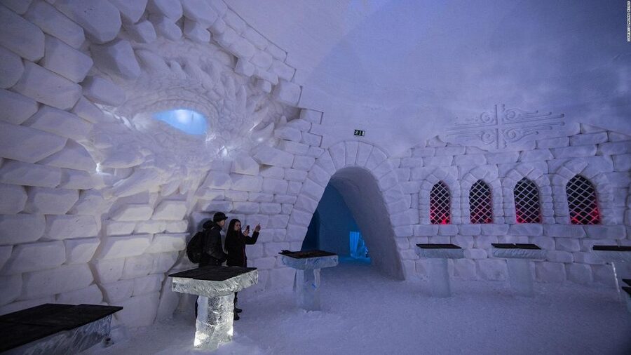 Levi: Snow Village Guided Tour - The Craft Factor: Snow Art Built With Real Natural Ice