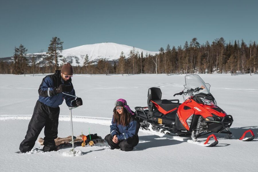 Levi: Snowmobile Safari with Ice Fishing and Outdoor Lunch - Outdoor Lunch and Hot Drinks: Finnish Soup, Sami-Style Warmth