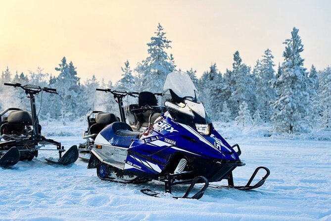 Northern Lights dinner in a Glass Igloo - The frozen-lake fun: snowmobiles and quad highlights after dinner