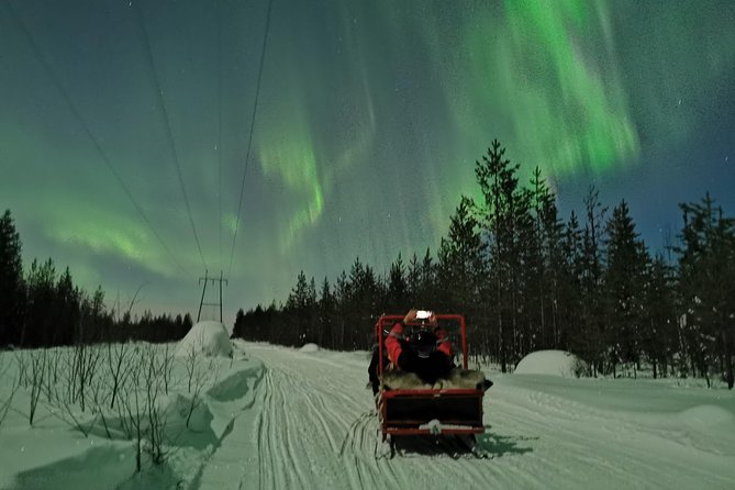 Northern Lights Sledge Ride - The snowmobile-sled ride: speed, bumps, and comfort reality checks