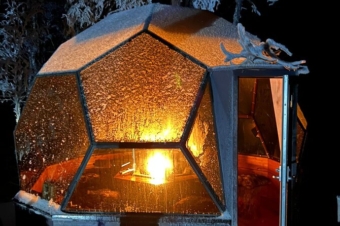 PRIVATE Party dinner in a Glass Igloo Under Northern Lights - Entering the glass igloo world, without the big-group chaos