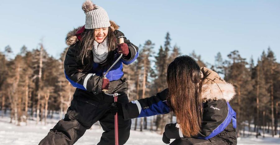 Rovaniemi: Ice Fishing Experience - The 5-10 minute forest walk that sets the tone