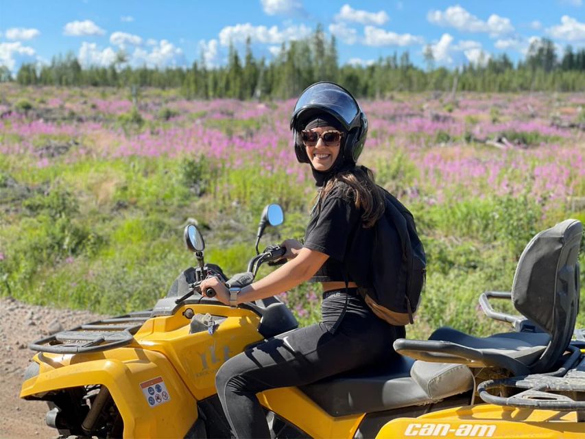 Rovaniemi: Midnight Sun, ATV Ride During The Golden Hour - Watching the Midnight Sun Through the Trees: Best Parts of the Light