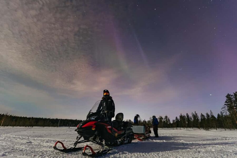 Rovaniemi: Northern Lights Family-Friendly Snowmobile Safari - From Pick-Up to the First Snow Tracks