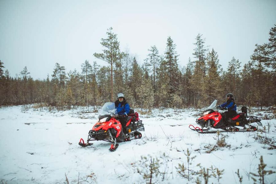 Rovaniemi: Snowmobile Safari into the Wilderness - Sharing one snowmobile: the 2-adult setup and how swapping works