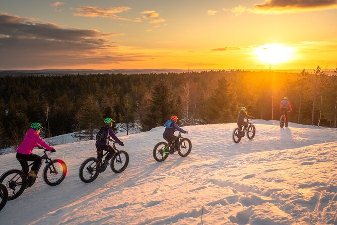 Scenic electric fat bike group ride in Rovaniemi - How Electric Assistance Changes Snow Riding