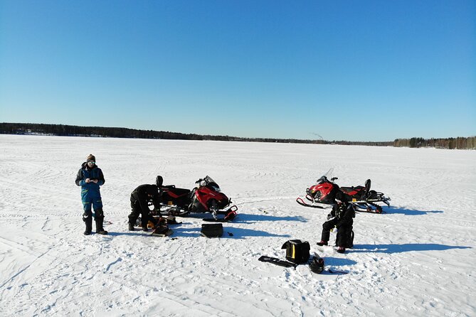 Snowmobile and Ice Fishing Excursion (private tour) - The Snowmobile Ride: Frozen River, Then Forest Time