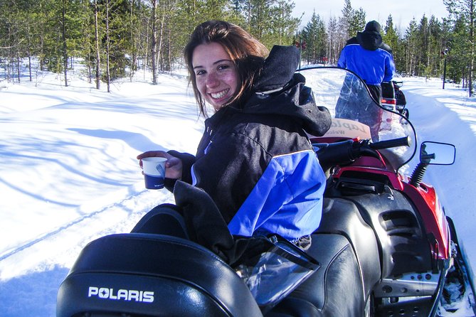Snowmobile Safari in the Nature - Morning start - Warm Drinks, Snacks, and the Tipi-Style Lunch Moment