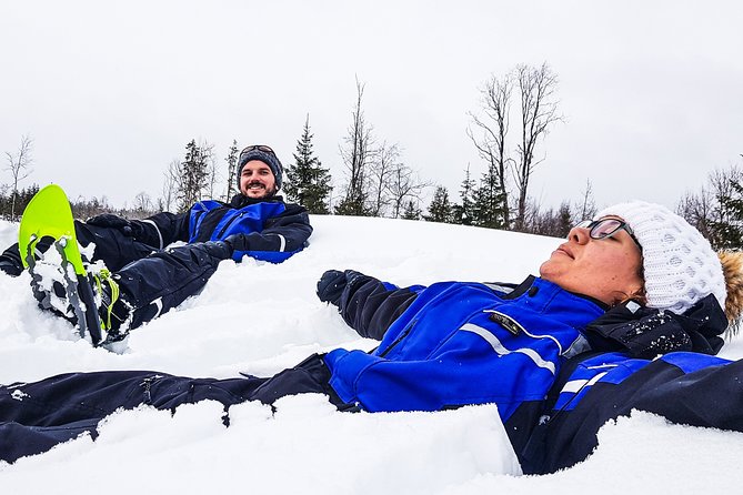 Snowshoe Trip in the Forest - First steps in Rovaniemi’s snowy forest, with hotel pickup