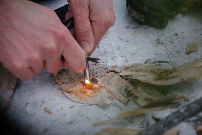 Snowshoeing Adventure with Ice-Fishing, Fire and Survival - Reaching the Frozen Lake: Ice-Fishing That Ends With Real Food