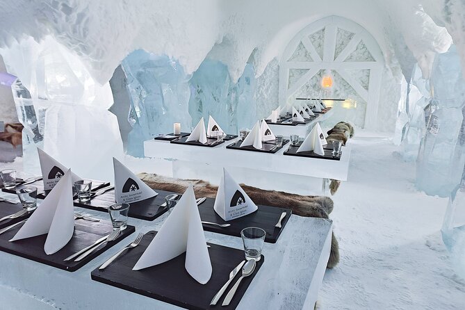 Visiting package: Guided Tour at Arctic Snow Hotel - Ice Bar access: included entry, optional ice-glass shots